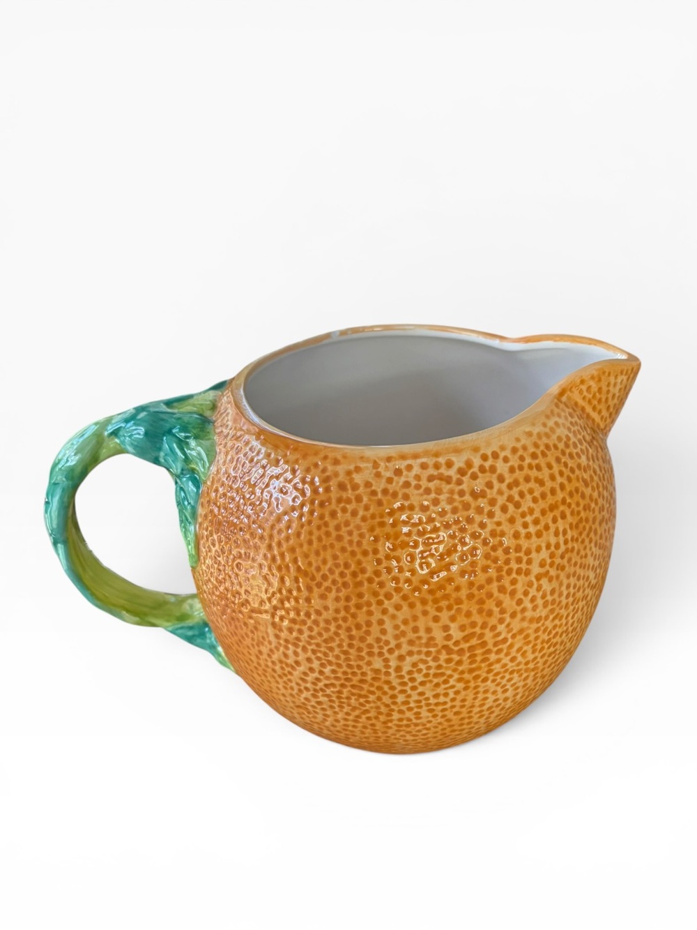 Vintage 1996 "Summer Stock" Ceramic Orange Fruit Pitcher Kitchen Kitsch